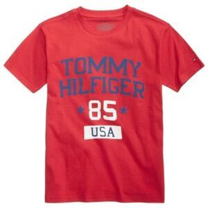🚗SALE! 5/$50  Tommy Hilfiger Logo T-Shirt Big Boys Size Medium (10/12)
